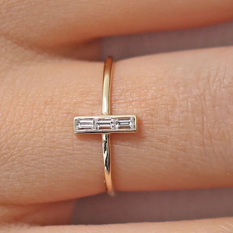 YOBEST 2019 Rose Gold Color Anti-allergy Smooth Simple CZ Stone Wedding Couples Rings Bijouterie for Man Woman Gift