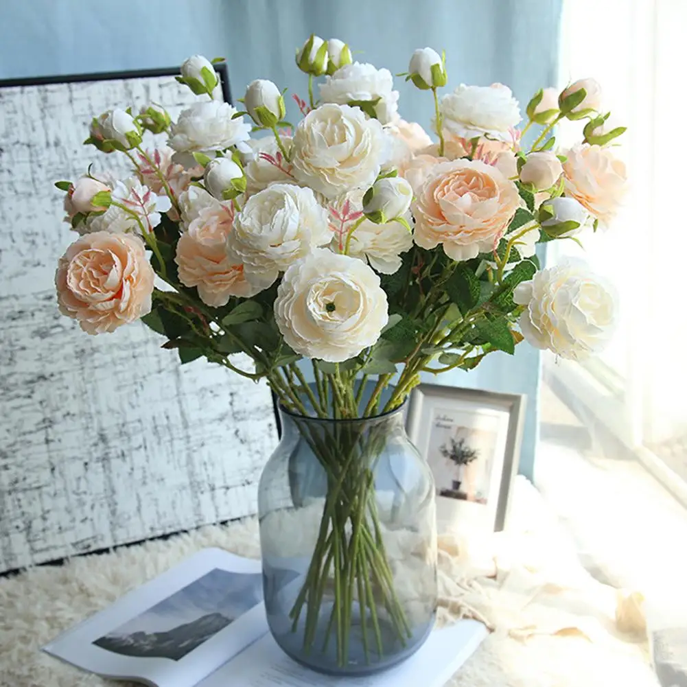 Buy Artificial Flower Fake Peony Bouquet for Wedding