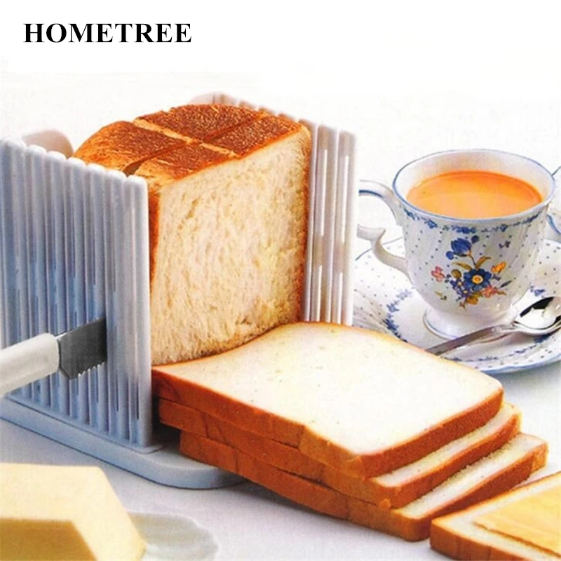 

HOMETREE Hot Sale Bread Slicer Loaf Cutter Rack Slicing Plastic Splicing Toast Bread Guide Tools Kitchen Accessories Tool H280