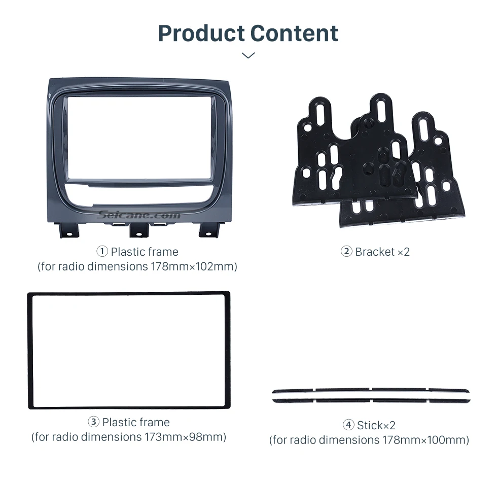 Seicane УФ-серый двойной Дин Радио Фризовая для FIAT STRADA DVD Панель установка автомобильный комплект аудио Frame