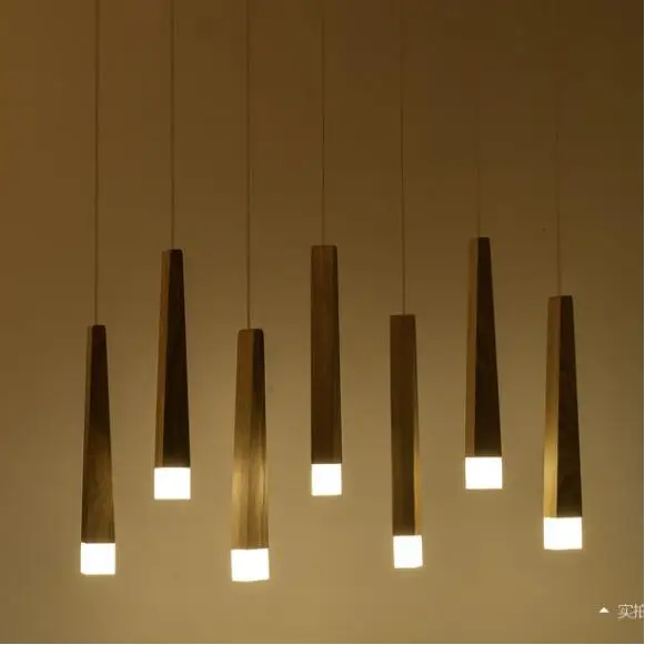 Bastone di legno lampada a sospensione luci soggiorno negozio di ... Lampada soggiorno moderno