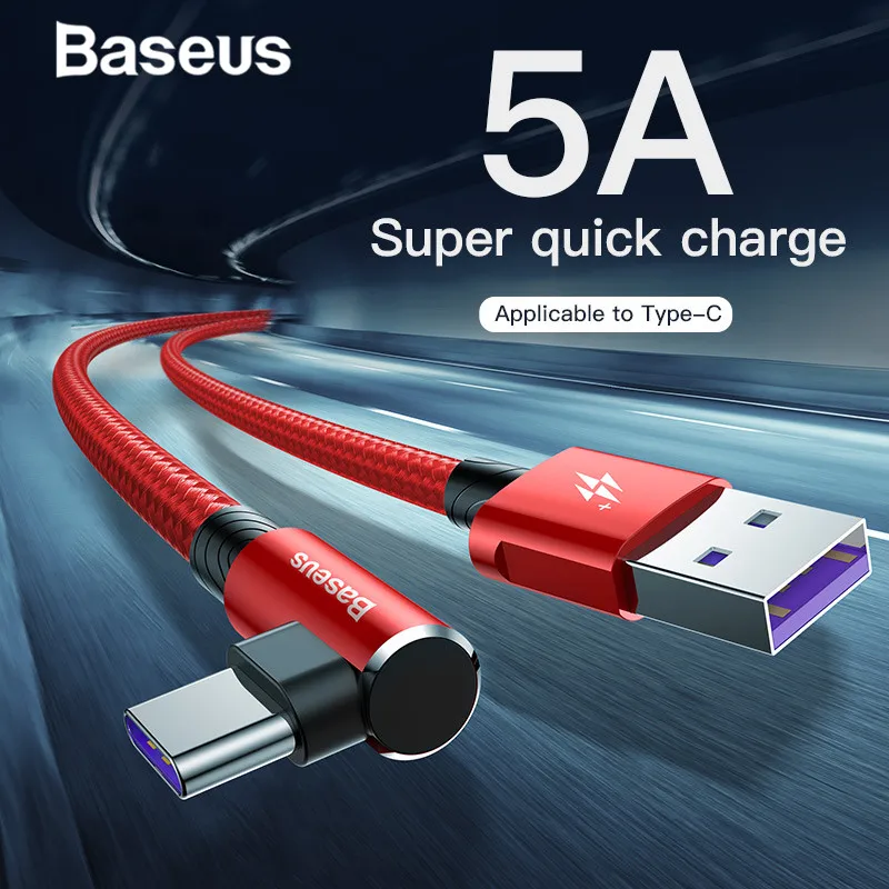 

Baseus 5A Fast Charging Cable USB Type-C Cable for Huawei P20 Mate 20 Pro Xiaomi Samsung S9 S8 USB C Cable Super Charger Cord