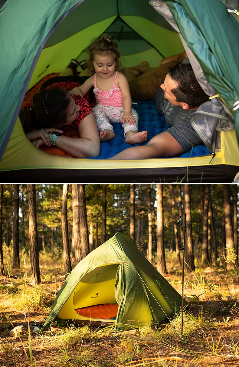 Naturehike коврик для сна с подушкой, подушка безопасности, Ручной пресс, надувной матрас для кемпинга, Сверхлегкий коврик для походов на открытом воздухе