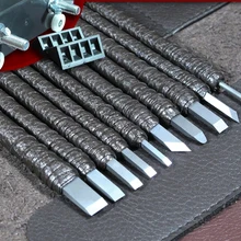 10 шт. Вольфрамовая сталь для резьбы по дереву инструменты, камень резьба долото ножи Набор