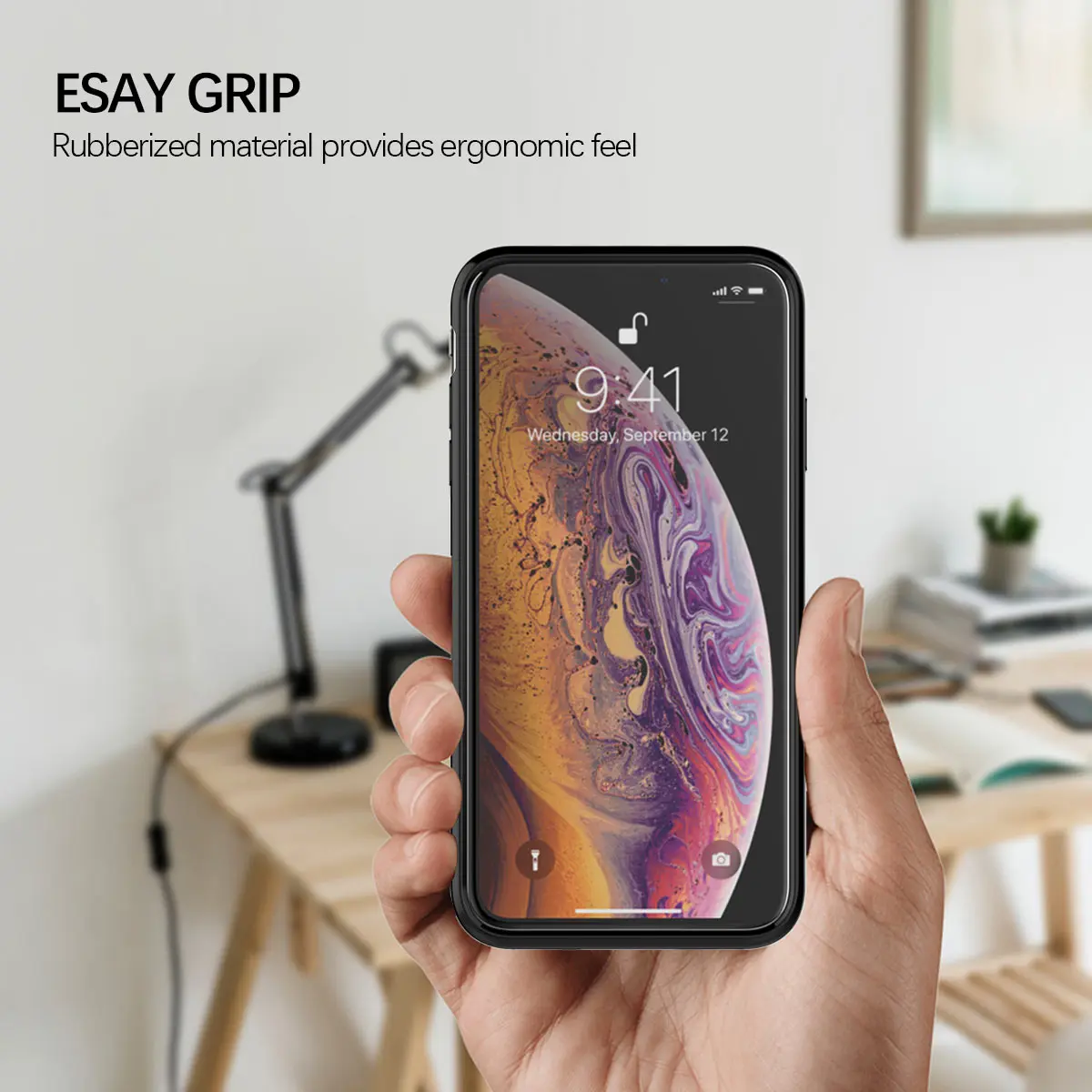 For iPhone Xs Max 5200mAh Battery Charger Fitted Bumper Case with Audio Spare Charger Power Bank Case Phone Protective Cover