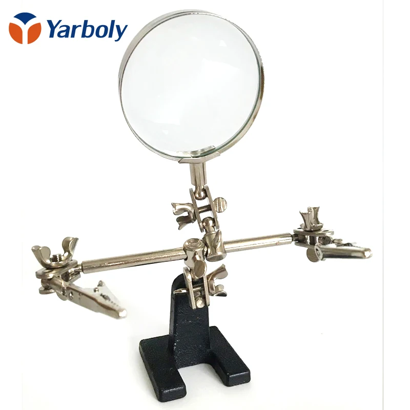

Desk magnifier lamp 2.5X Multifunctional Magnifying Glass Auxiliary Clip Loupe Soldering Iron Stand Holder Repair Tool
