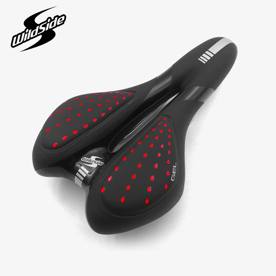 MTB Mountain Bike Saddle Seat Hollow Artificial PU Bicycle Seat Cushion Pad Gel