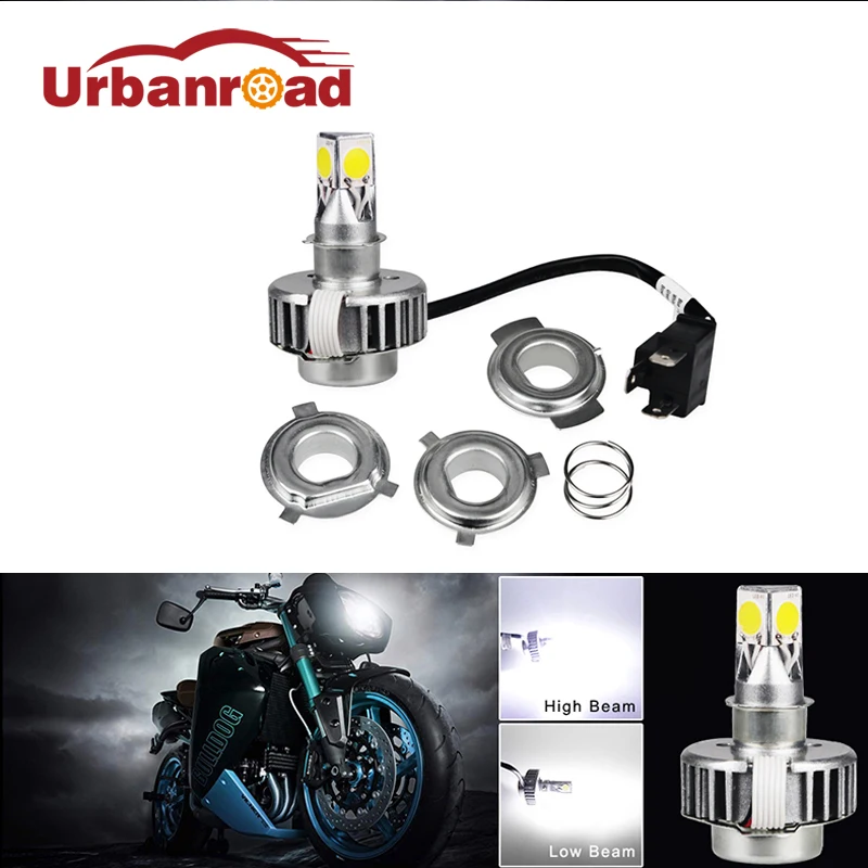 Фара для мотоцикла H6 Ba20d светодиодная лампа h4 12 В белая 6000 К H4 |