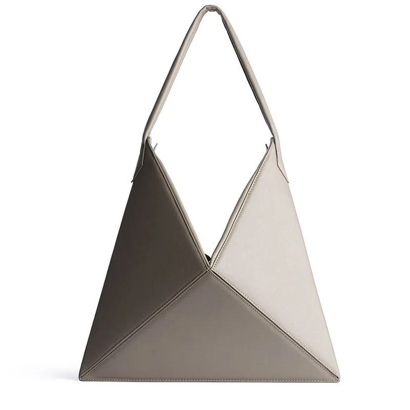 

2019 Fashion Niche Triangle Origami Diamond Folding Shoulder Portable Women's Bag Geometry Irregular Portable Shoulder Bag