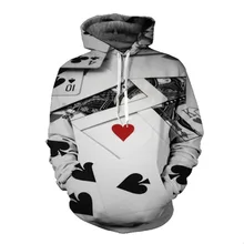 Fashion Poker Autumn Hoody Hoodies Men/women 3D Sweatshirts With Cap Print Couple Shirt Casual Hooded Hoodies Plus S-3XL T3646