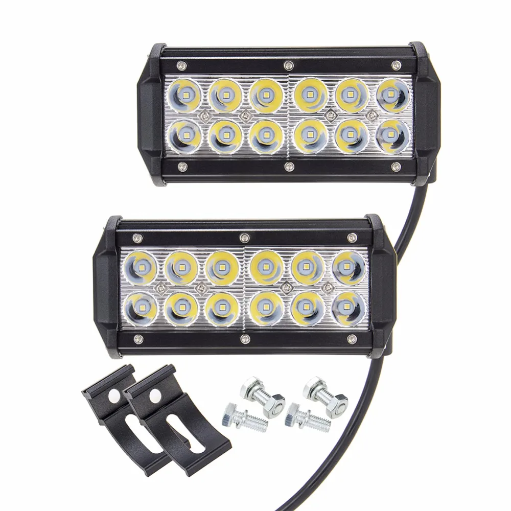 Buy 2Pcs 36W 7IN LED Spot Light Bar OFFROAD Work Lamp