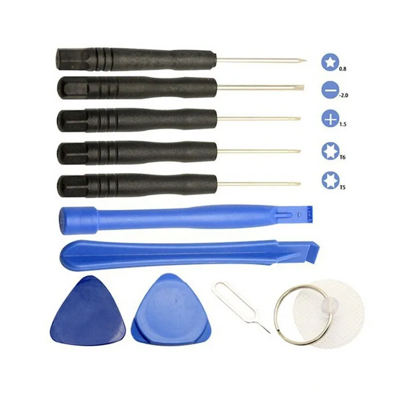 

11 pieces / set of mobile phone open repair tool kit screwdriver set to iPhone full range of manual screw removal tool set