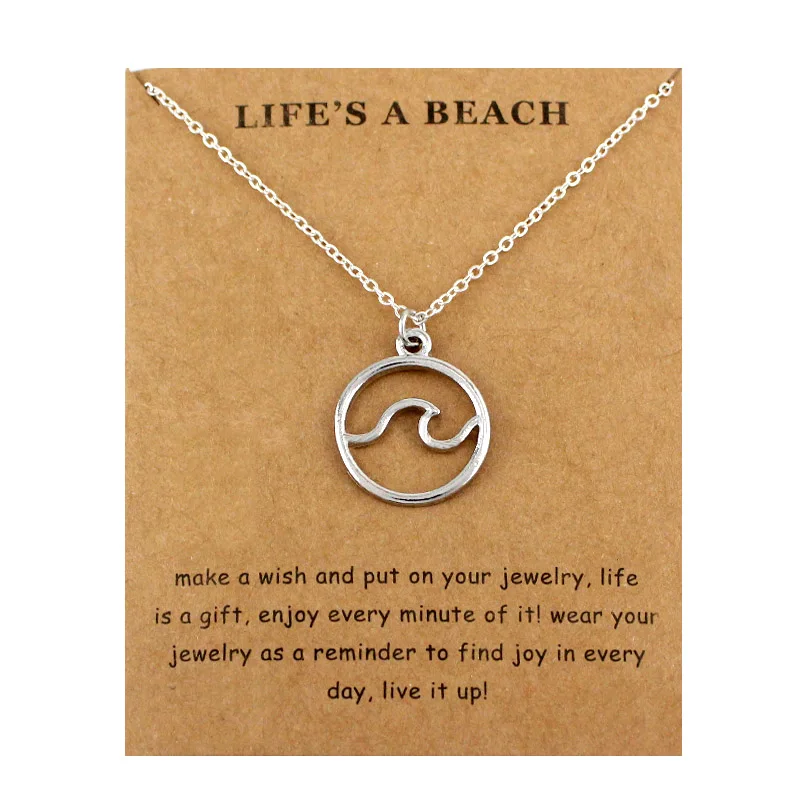 

Beach Jewelry Sand Dollar Fish Scale Seahorse Octopus Sea Turtles Starfish Seashells Whale Mermaids Wave Necklaces for Women