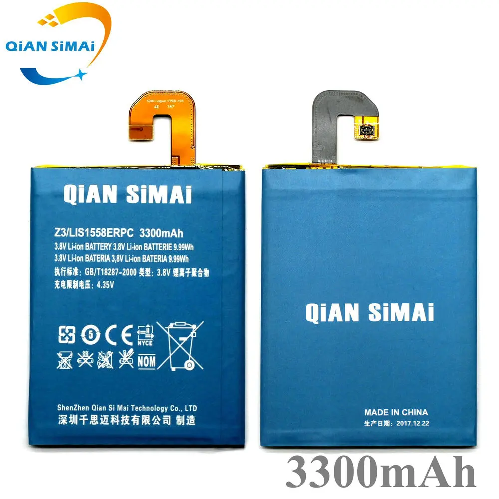 

QiAN SiMAi LIS1558ERPC 3300mAh Li-ion Battery For Sony Xperia Z3 L55T L55U D6653 D6603 D6633 D5803 D5833 D6616 D6708 Phone