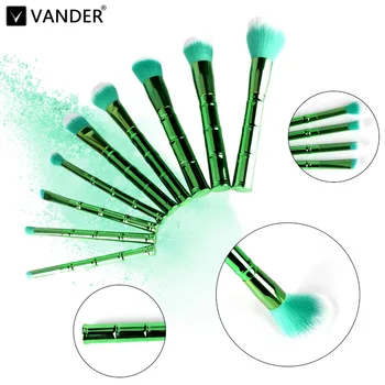 

Vander 9pcs/SET Bamboo-Shaped Skin-friendly Makeup Brushes Multifunction Foundation Powder Kabuki Blush Blending Cosmetic Kits