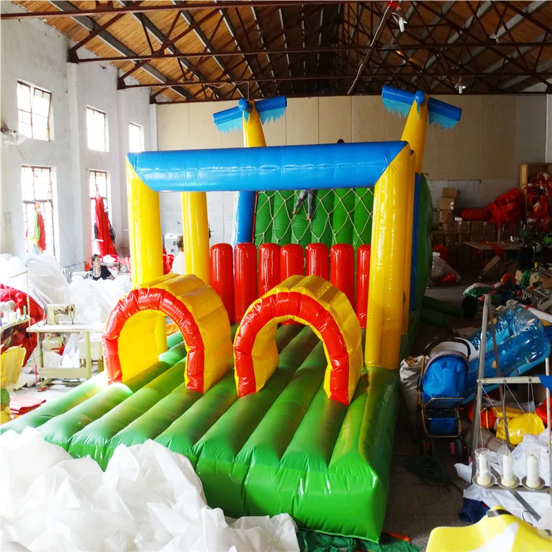 

Giant Inflatable Obstacle Course Super Combo Inflatable Climbing Wall with Blower