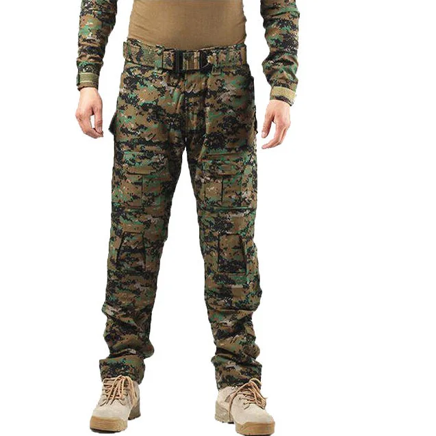 Военные карго Брюки мужские спецназ тактические армейские брюки камуфляжные мужские s SWAT рабочие Панталоны боевые CS брюки и наколенники - Цвет: without knee pads