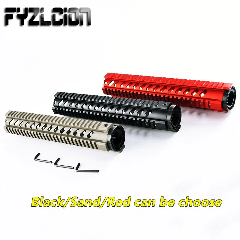 

FYZLCION black/yellow/red 12 inch AR15 free float Keymod wooden protector Kartini rail for tactical sight installation