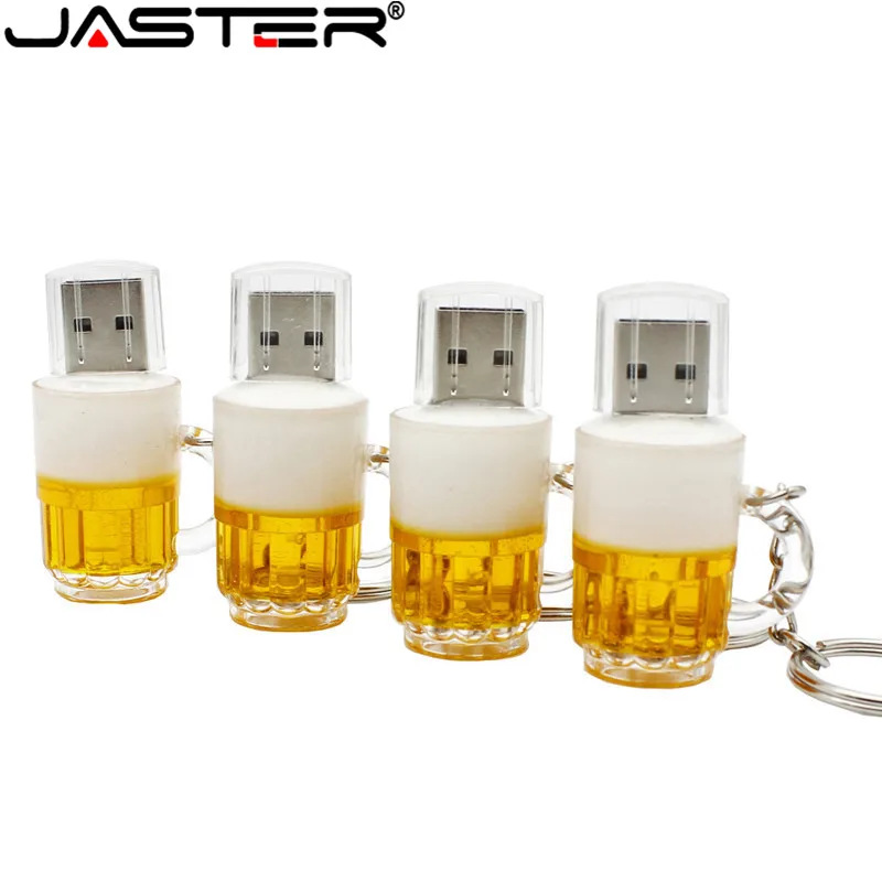 

JASTER fashion USB creative beer mug USB 2.0 USB Flash Drive pendrive 4GB 8GB 16GB 32GB 64GB memory stick gift Free shipping