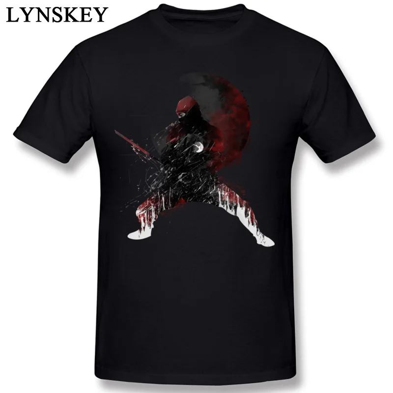 

2017 Hot Sale Normal Tees Men's Summer Cotton Fabric T-Shirt Moonlight Splats Ninja Printing Guys Short Sleeve Clothing Shirt