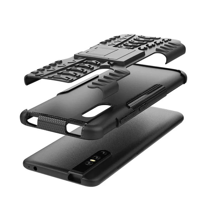V15Pro Case For Vivo V15 Pro Back Cover PC TPU Silicon Stand Armor Heavy Rugged Phone Celulars Fundas Coque