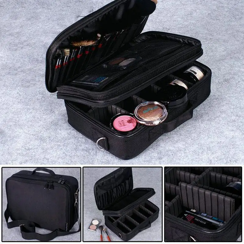

New Professional Cosmetic Bags Waterproof Makeup Storage Suitcase Jewelry