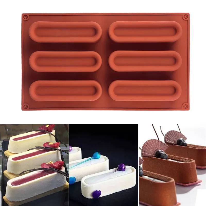

6 Cavity Silicone Cake Molds Heart Cupcake Soap Chocolate Mold Muffin Baking Pastry Nonstick Heat Resistant Reusable Tool