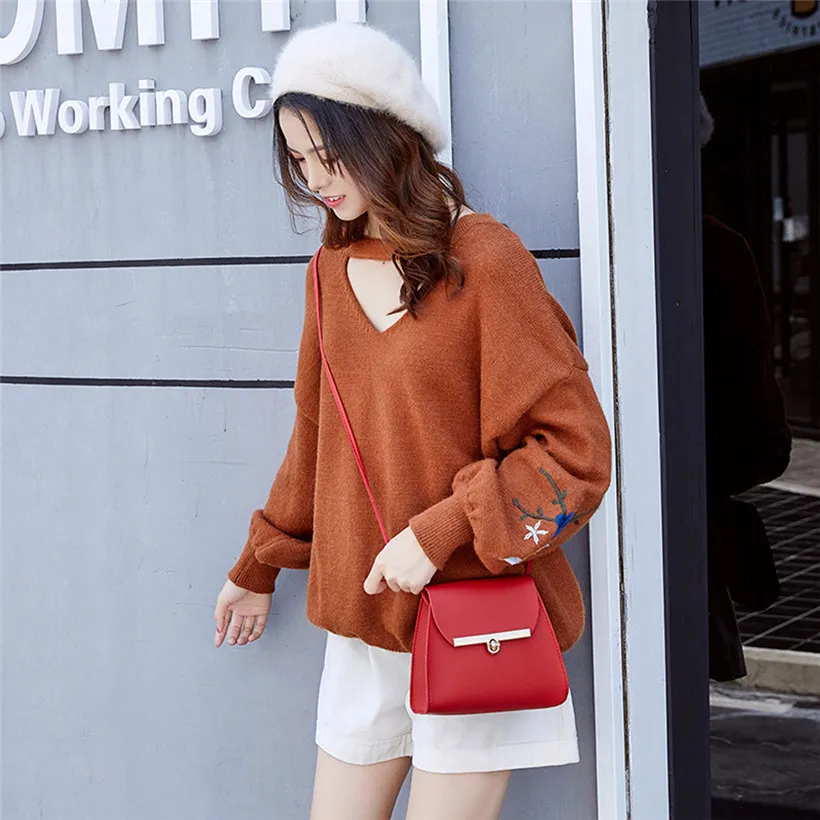 Simple Flap Shoulder PU Leather Bags Women Girls Pure Color Mini Messenger Chest Bag Cross body Handbags bolsa feminina Simple Flap Shoulder PU Leather Bags Women Girls Pure Color Mini Messenger Chest Bag Cross body Handbags bolsa feminina
