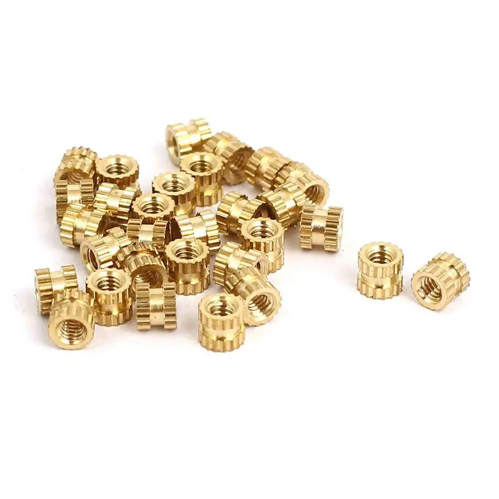 Knurled Brass Nut Inserts M3 Thread Nut Press Fit Nut For Plastic Parts Heat Insert Or Ultrasound In 3D Printer Parts