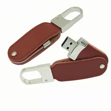 100pcas/lot Leather USB2.0 flash drive 4gb 8gb 16gb 32b Pen drive usb memory stick micro usb with Key Chain print logo