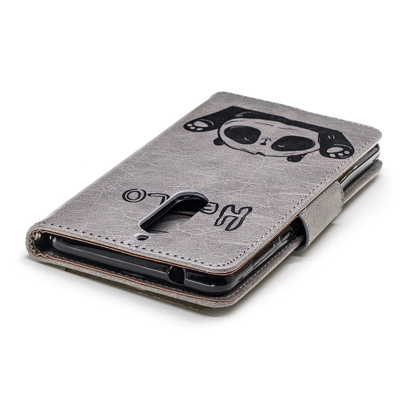 KEFO Retro PU Leather + Soft Silicone Case For Nokia 1 2 3 5 3D Panda Embossed Wallet Cover For Iphone X 10 5S SE 6 6S 7 8 Plus  (7)
