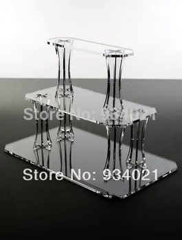 

Elegant Clear 3 Tiers Acrylic Rectangle Cake Display Stand
