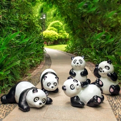 

Simulation Giant Panda Decoration Outdoor Garden Landscape Crafts FRP Garden Decoration Sculpture Garden Decoration