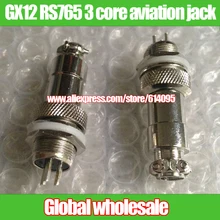 3pin gx12-3p 12 мм RS765 3 ядро авиационной Jack/air Подключите кабельный разъем/авиации Адаптеры для сим-карт