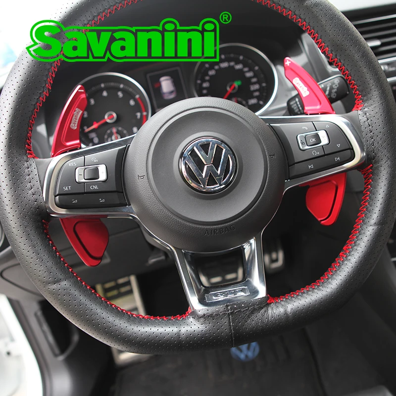 Savanini весло на руль для VW Golf 7 R GTI Scirocco Sagitar GLI MK7 Lamando GTS Авто Стайлинг