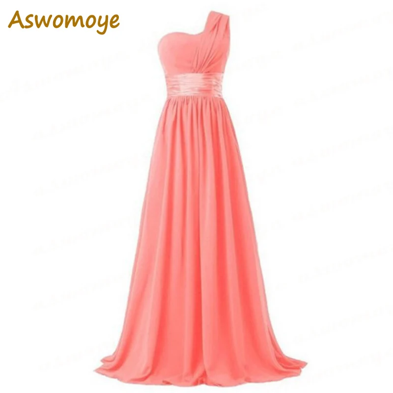 

Chiffon evening dress one shoulder cheap price one size available Color NO.88 US Size 22W