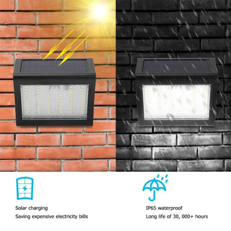 

60 LEDs LEDs Solar Light PIR Motion Sensor Solar Garden Light Solar Light Human Body Induction Courtyard IP65 Waterproof Wall