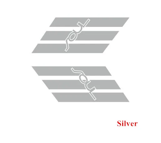 Красочные спортивные полосы для KIA Soul двери автомобиля Декор Наклейка обе стороны на Автомобильный кузов виниловый наклейки гоночный стиль - Название цвета: Silver