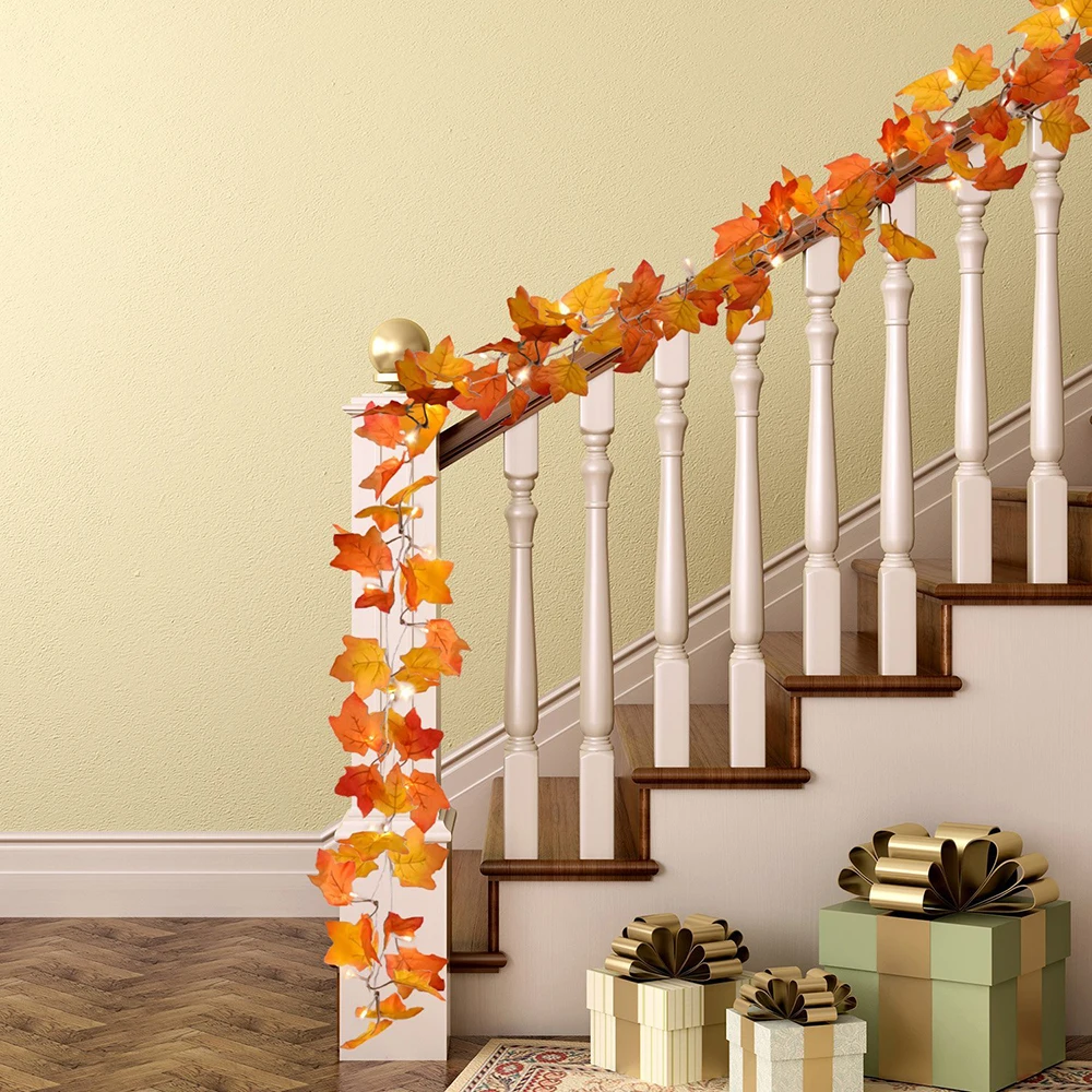

1.5M/3M Novelty Maple Leaf Led String Light Fairy Garland Plant Holiday Light Wedding Room decorative Lighting