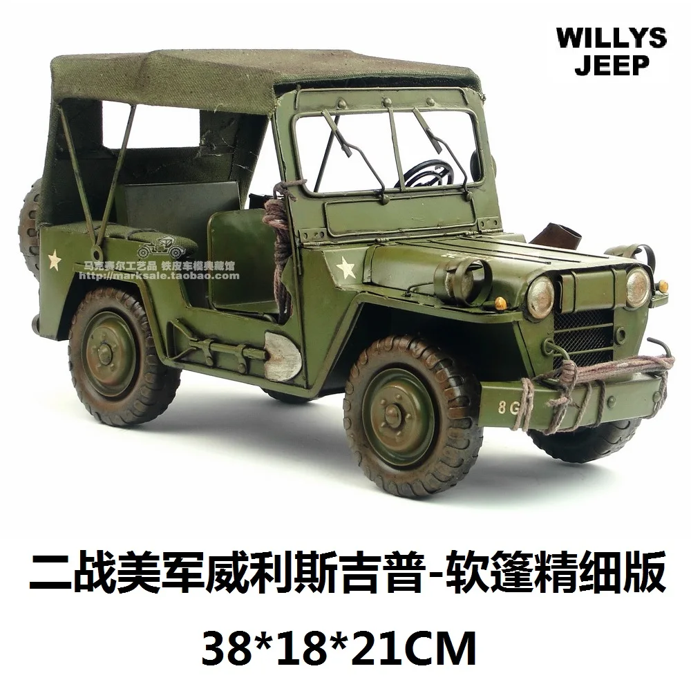 Hot Classic World War II Willis Military Jeep Off-road Vehicle Model Creative Gift Home Bar Decoration | Дом и сад
