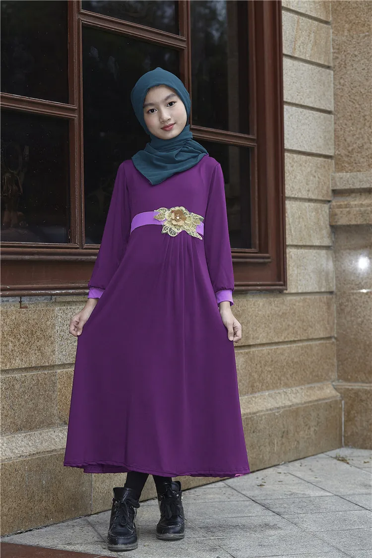 Арабский сабик Дубай весна лето девушка кафтан абайя Средний Восточный мусульманский кафтан платье Малайзия Девушка длинное платье