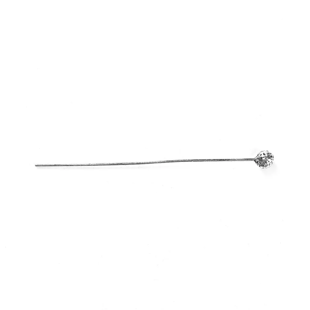 

DoreenBeads Zinc Based Alloy Antique Silver Ball Head Pins DIY Jewelry Components 5.4cm(2 1/8") long, 0.7mm (21 gauge), 10 PCs