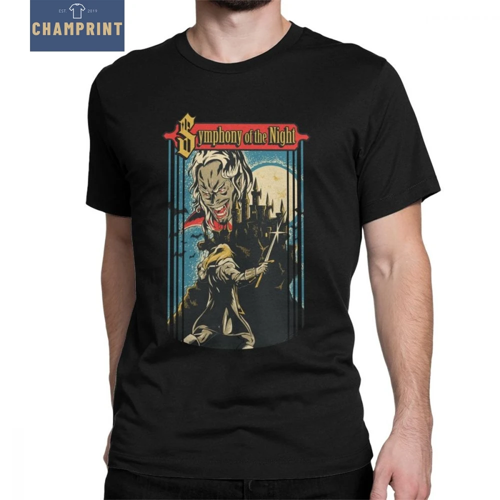 

Castlevania Men T Shirt Vampires Horror Hunting 70s 80s Video Game Anime Novelty Tees Short Sleeve T-Shirt Cotton Birthday Gift
