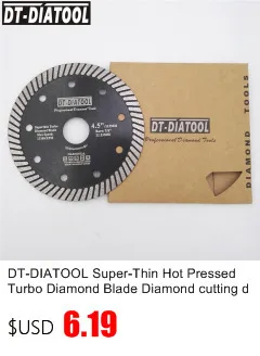 DT-DIATOOL 2 шт 4,5 дюймов Diamond горячего прессования узкий Turbo режущие диски Dia115MM резка диск сегмент с защитой кладки