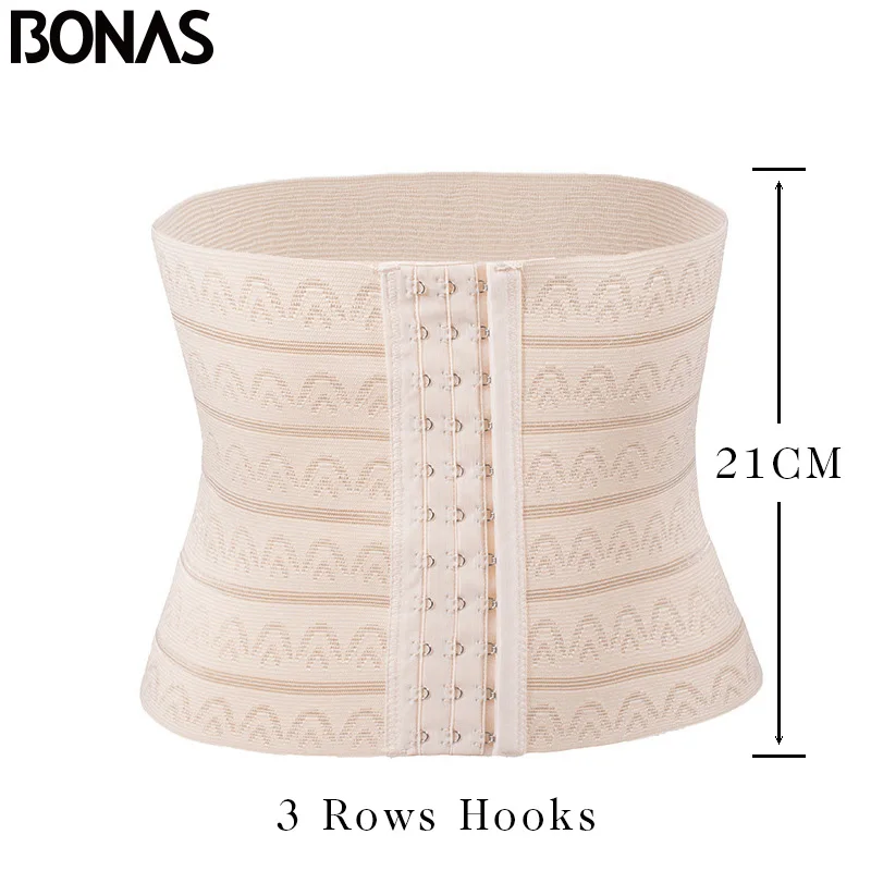 BONAS Body Shaper, тонкое женское послеродовое Корректирующее белье, пояс для тренировок, Корректирующее белье, широкая ткань, тонкая комбинация талии