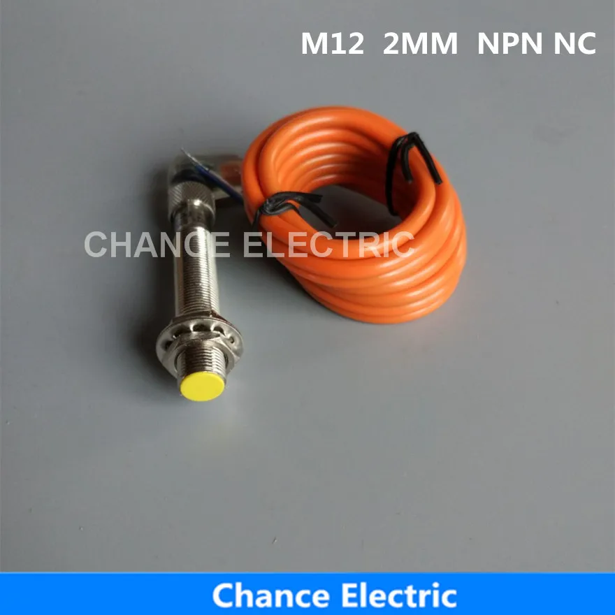 

M12 Inductive proximity sensor switch NPN NO/NC/no+nc flush type 2mm detection distance with bend Sensor connector
