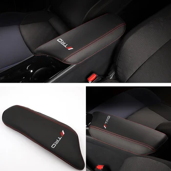 

Car Styling Interior Leather Armrest Box Stripe Decoration Panel Pad Cover Trim 1pcs For Toyota C-HR CHR 2016-2019