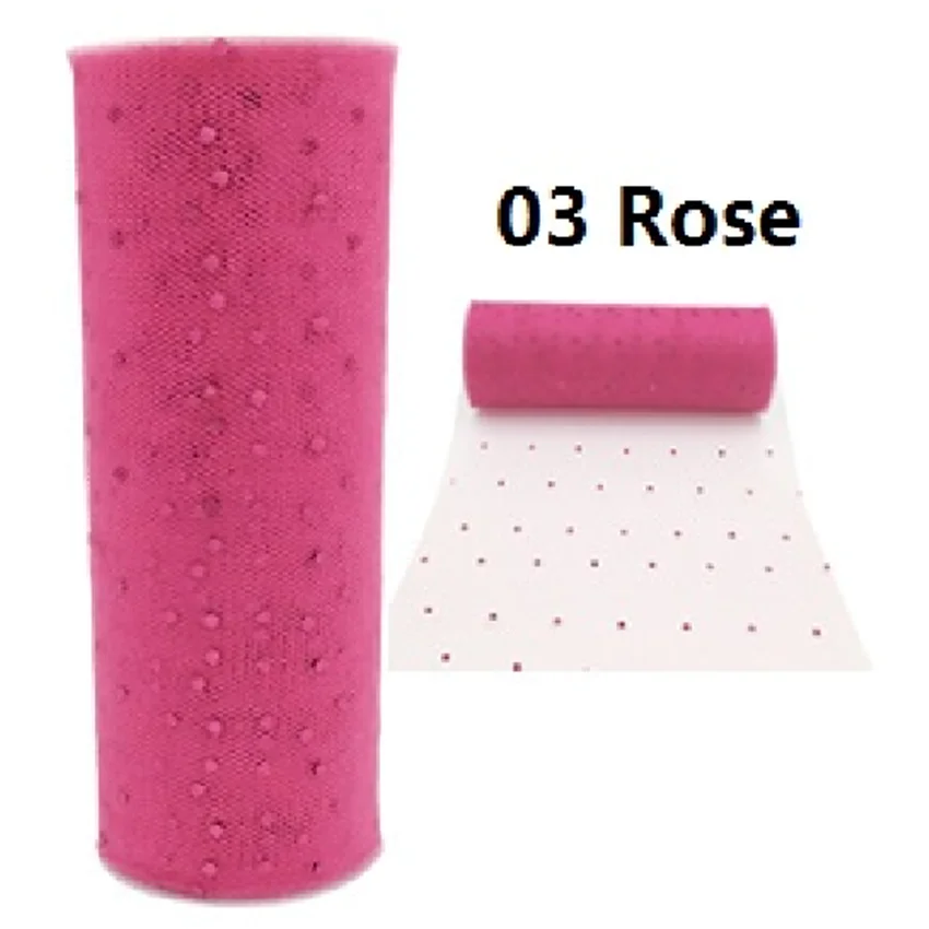 

10Yard 15cm Rose Tissue Tulle Roll Wedding Decoration Roll Spool Craft Tulle Fabric Tutu Dress DIY Christmas New Year Decoration
