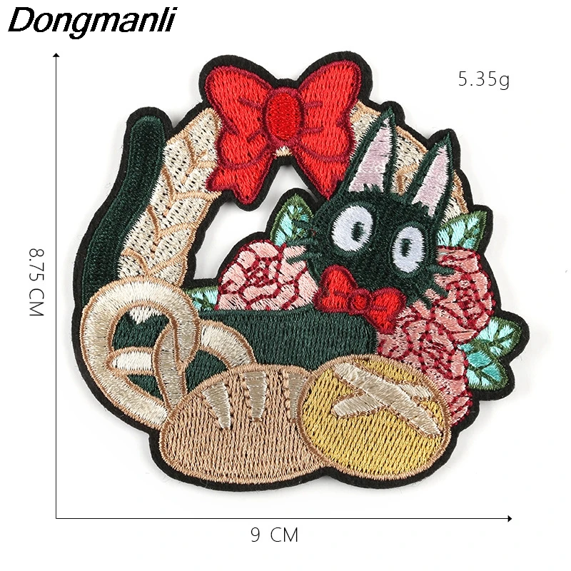 P3461 дунманли Кики служба доставки патч вышитый аниме пришить Железный На Аппликация значок для одежды