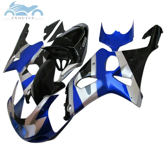 Frete Personalizado kits de Carenagem para SUZUKI 2000 2001 2002 GSXR1000 R1000 K2 00-02 GSX carenagens da motocicleta corridas de estrada peças azul preto 2